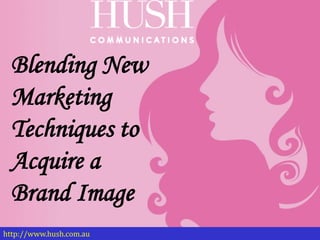 Blending New
Marketing
Techniques to
Acquire a
Brand Image
http://www.hush.com.auhttp://www.hush.com.au
 