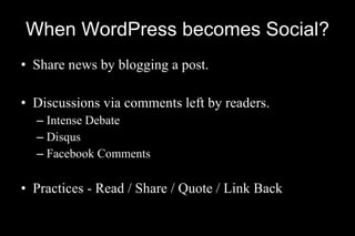 Blending Social Media in WordPress