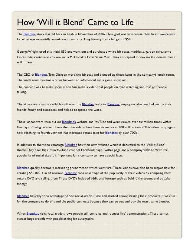 Blendtec case study picture