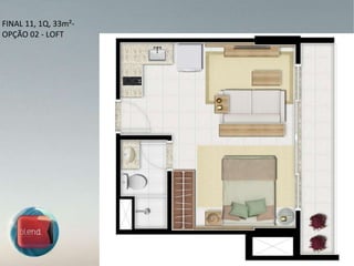 FINAL 11, 1Q, 33m²-OPÇÃO 02 - LOFT 