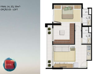 FINAL 14, 2Q, 59m²-OPÇÃO 03 - LOFT 