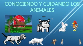 CONOCIENDO Y CUIDANDO LOS
ANIMALES
 