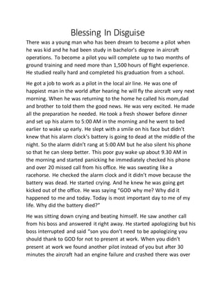 Blessing in disguise DOCX