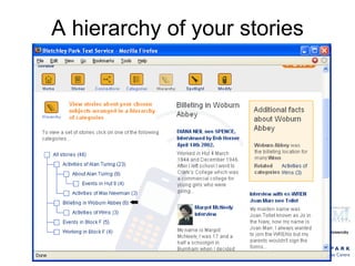 A hierarchy of your stories 