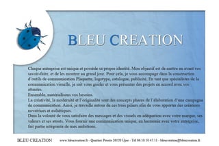 Bleucreationprésentation