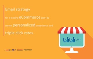 Email strategy
for a leading eCommercegiant to
create personalized experience and
triple click rates
&A PRESENTATION
@SitaSpeaks
 