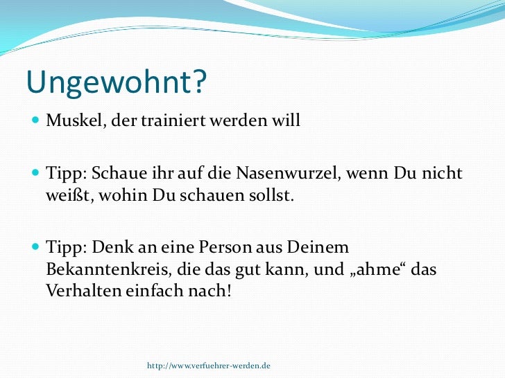 Selbstbewusst beim flirten