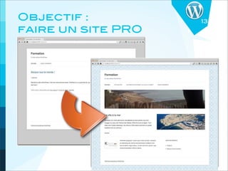 Objectif :          13
faire un site PRO
 