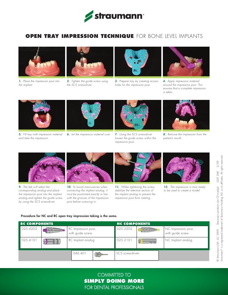 Straumann Bone Level Implant Impression Open Tray Final