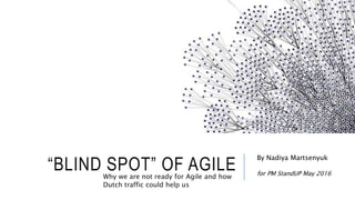 “BLIND SPOT” OF AGILEWhy we are not ready for Agile and how
Dutch traffic could help us
By Nadiya Martsenyuk
for PM StandUP May 2016
 