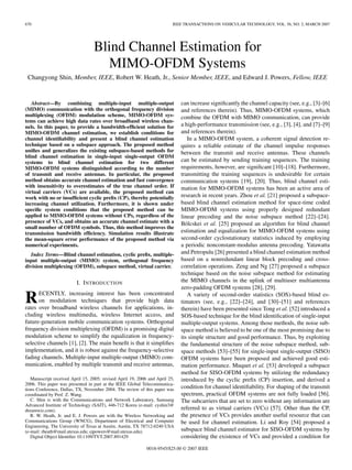 Blind channel estimation for mimo ofdm systems | PDF