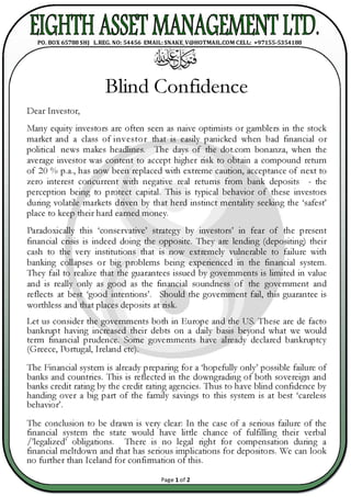 Blind confident