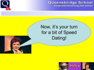 Now, it’s your turn for a bit of Speed Dating! 