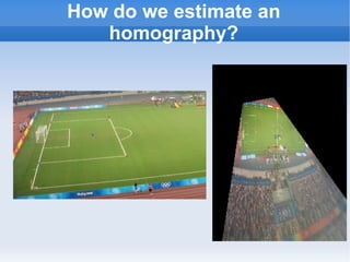 Planar homography: 3x3 matrix (linear transformation)