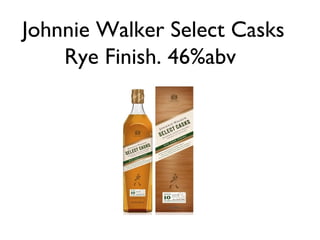 Johnnie Walker Select Casks
Rye Finish. 46%abv
 