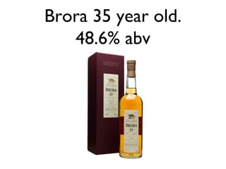 Brora 35 year old.
48.6% abv
 
