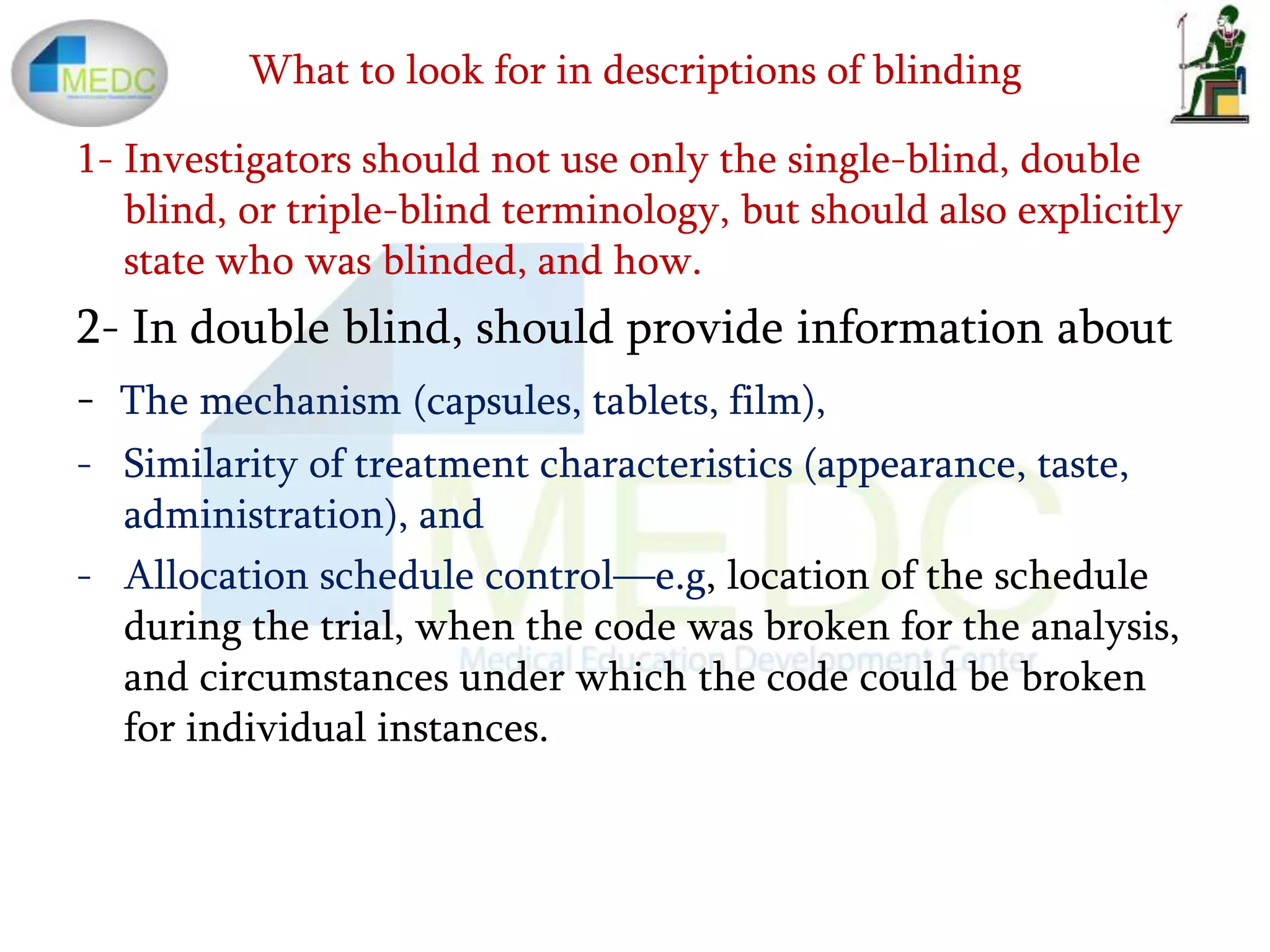Blinding in clinical trilas | PPTX