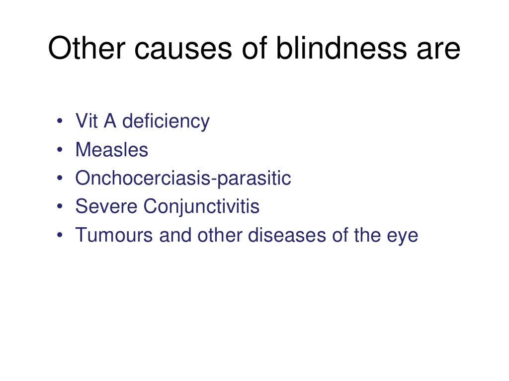 Causes of Blindness