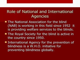 Blindness Lecture