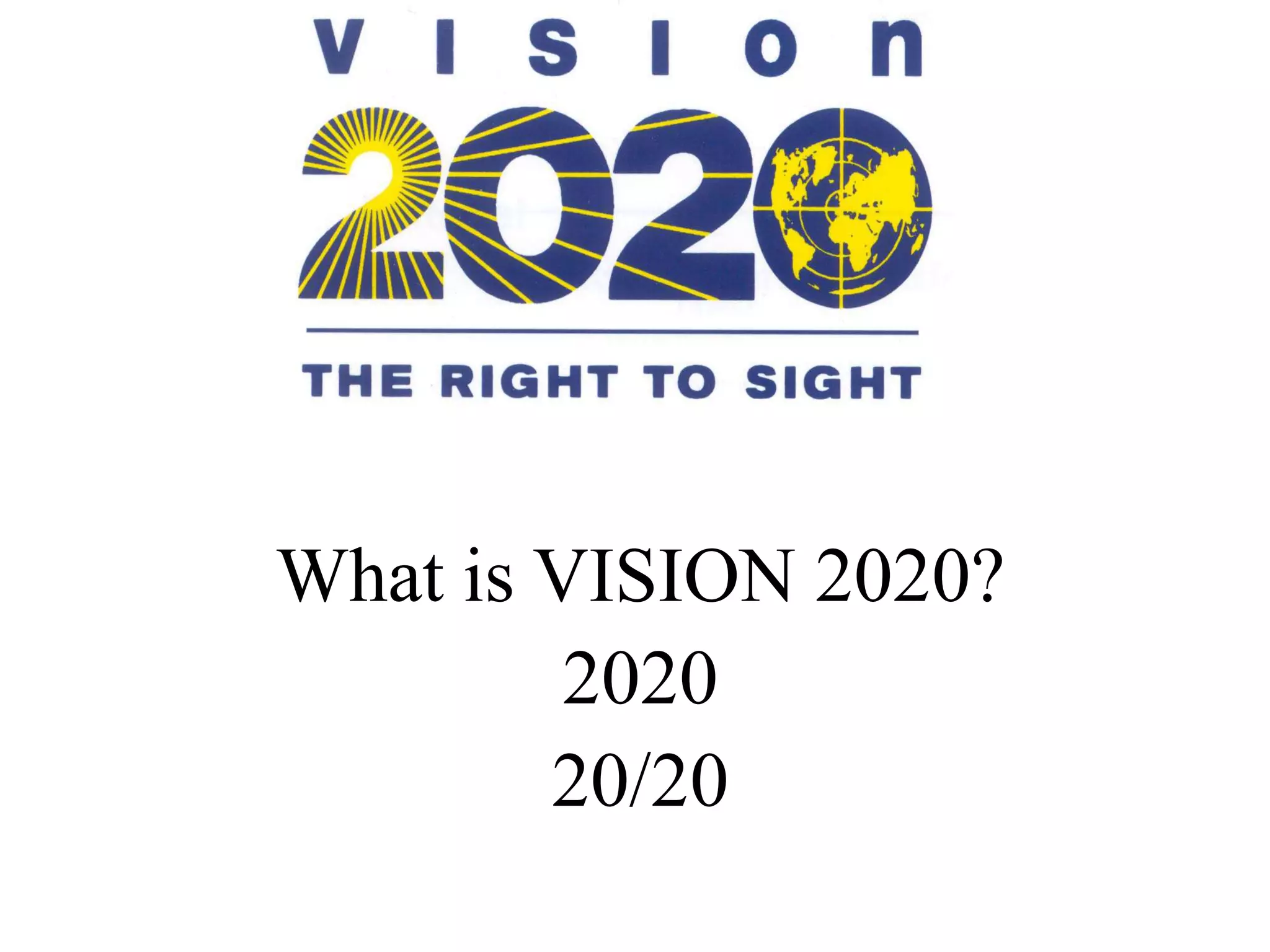 What is VISION 2020?
2020
20/20
 