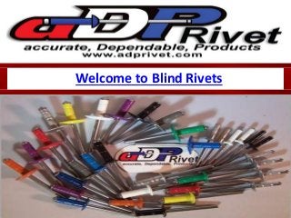 Welcome to Blind Rivets
 