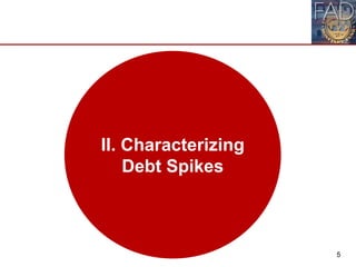 5
II. Characterizing
Debt Spikes
 