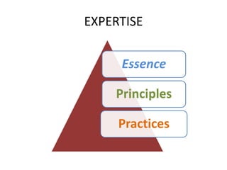 EXPERTISE


     Essence

    Principles

     Practices
 