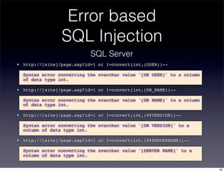 Not so blind SQL Injection | PDF