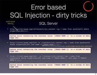 Not so blind SQL Injection | PDF