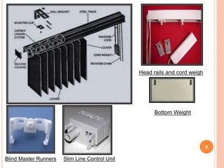 8
Head rails and cord weigh
Bottom Weight
Blind Master Runners Slim Line Control Unit
 