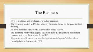 E-COMMERCE CASE STUDY on Blinds to go | PPTX