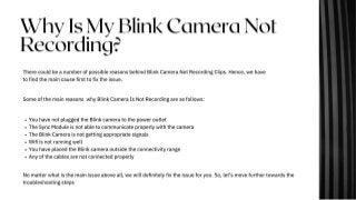 Blink Camera Not Recording Clips 1-8009837116 Blink Camera Offline -Call Now