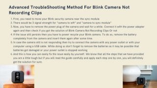 Blink Camera Not Recording Live View 1-8009837116 Fix Now | Blink Camera Not Detecting Motion