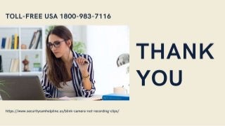 Blink Camera Not Recording Live View 1-8009837116 Fix Now | Blink Camera Not Detecting Motion