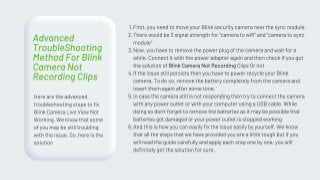 Blink Camera Not Recording Clips? Fix Now 1-8009837116 Call
