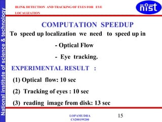 Blink detection and tracking of eyes for eye localisat | PPT
