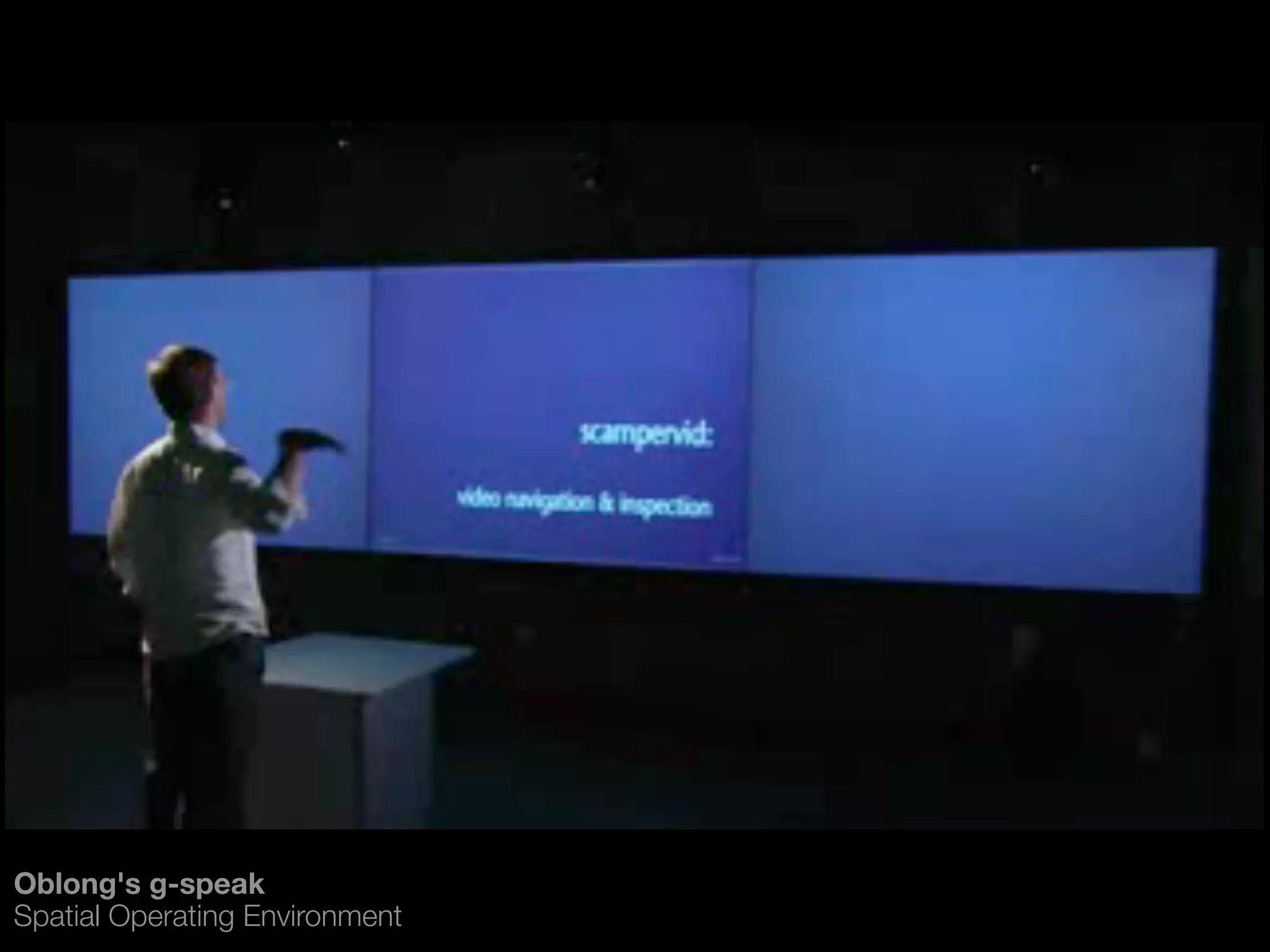 Oblong's g-speak
Spatial Operating Environment
 