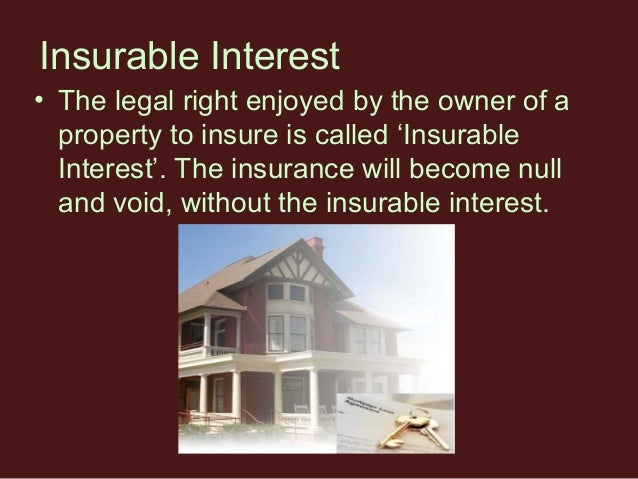 In Property Insurance An Insurable Interest In Property Insurance An Insurable Interest