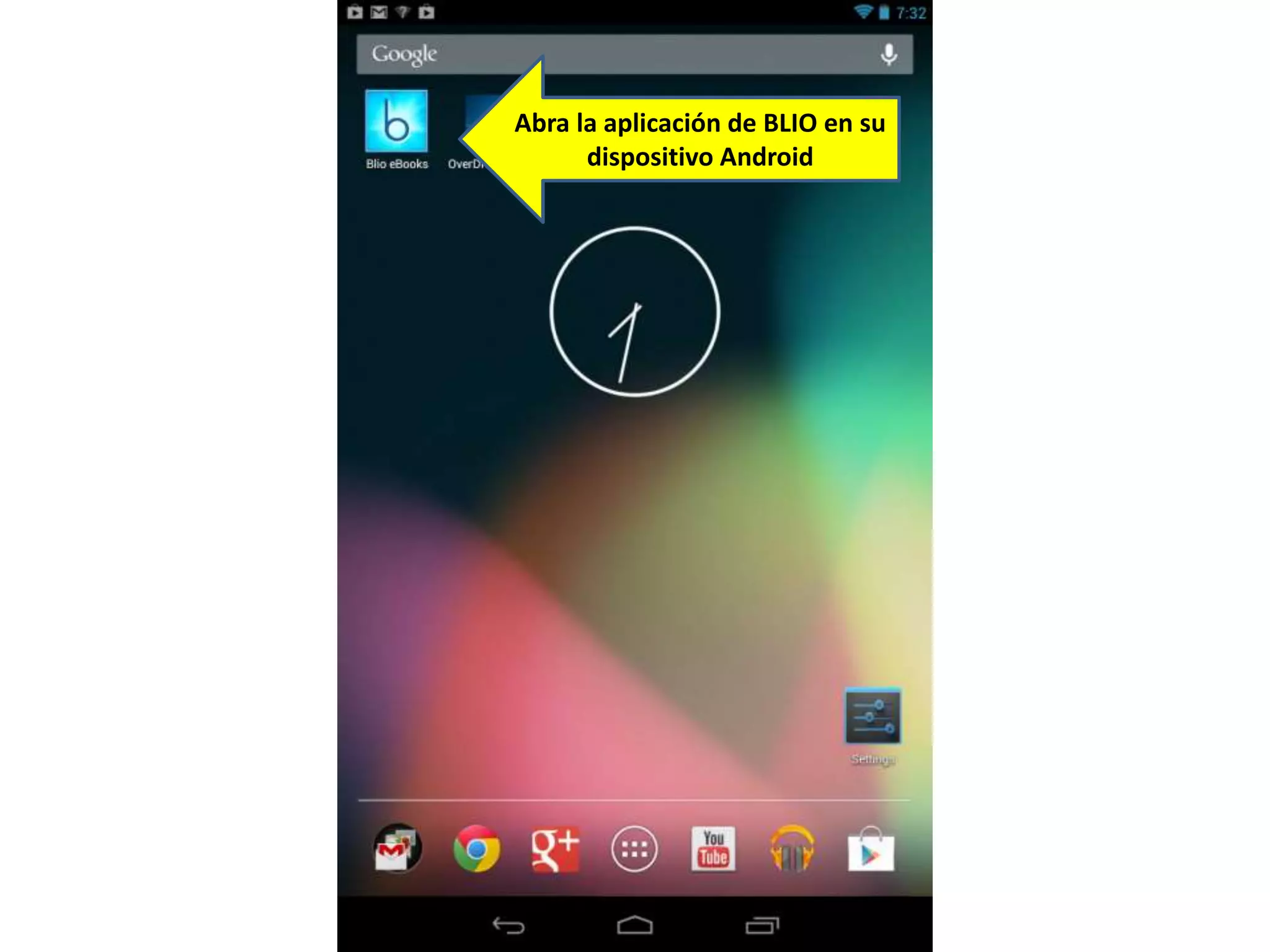Abra la aplicación de BLIO en su
dispositivo Android
 