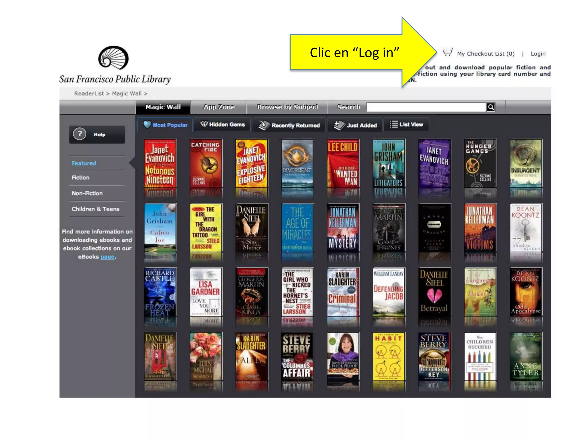 Clic en “Log in”
 
