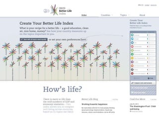 Version 1 vs Version 2
• Interactive index
• Sharing possibilities
• Descriptive texts and policies
• A “hidden” survey
• ...