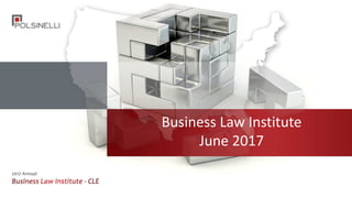 Business Law Institute
June 2017
 