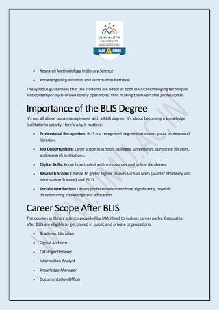 BLIS Course Full Form, Duration, Syllabus & Admission Process! | PDF