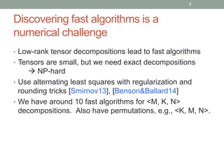 A framework for practical fast matrix multiplication (BLIS retreat) | PPT