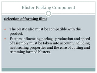 Blister packing PPT