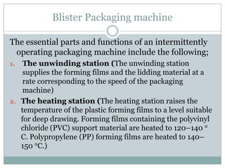 Blister packaging ppt discount