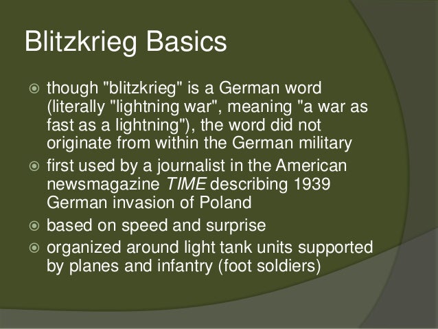 define blitzkrieg ww2