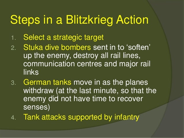 Blitzkrieg lightning diagram stages 