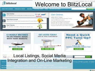 Welcome to BlitzLocal Local Listings, Social Media Integration and On-Line Marketing 