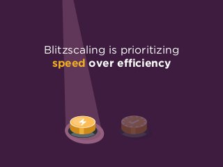 Blitzscaling is prioritizing  
speed over efficiency
 